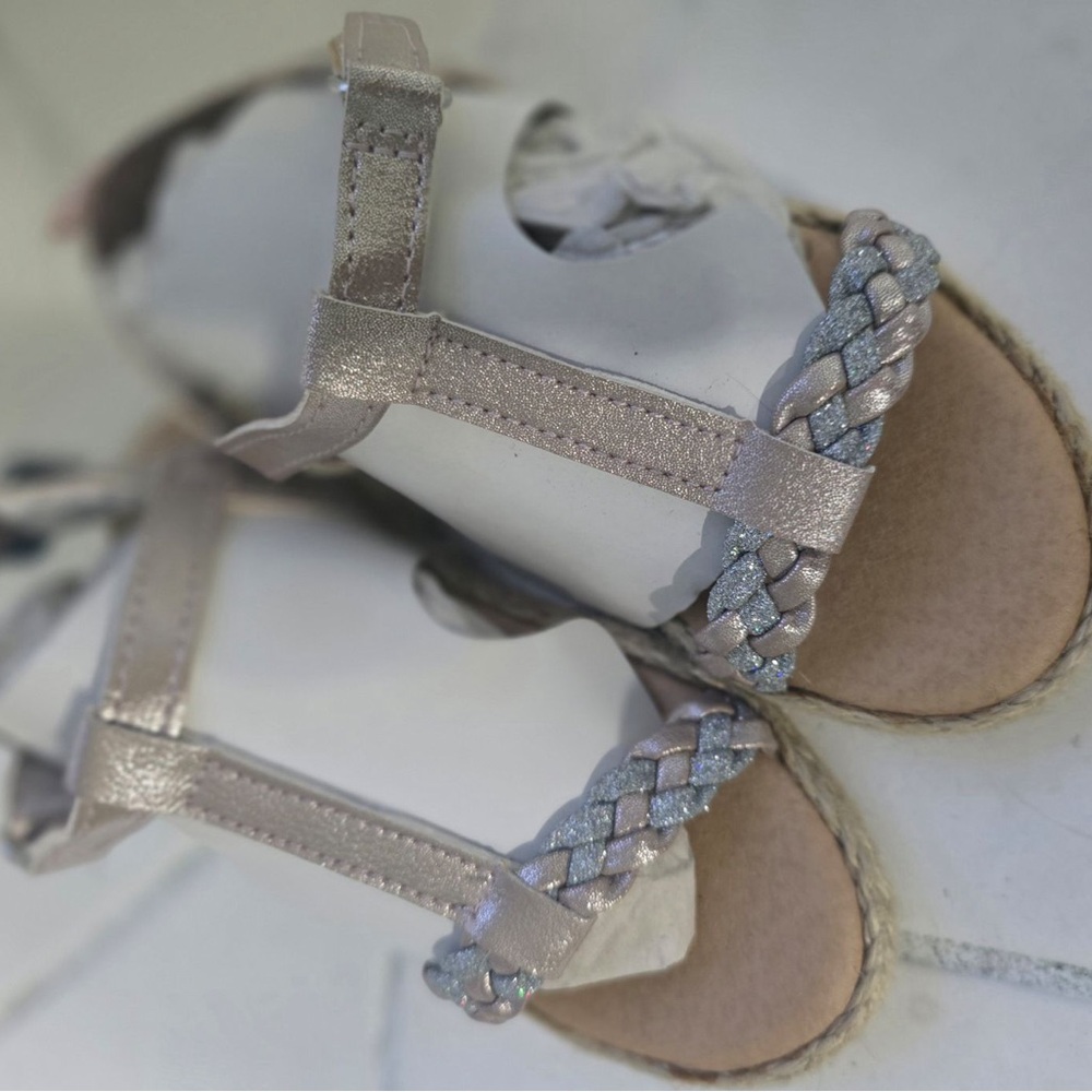 Girls braided strap sandals